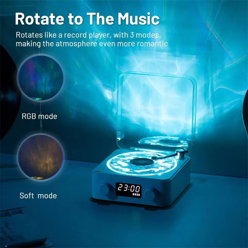 2024 Mini Retro White Noise Bt Speaker Portable Vintage Sleep Aid Music Speaker Subwoofer with Rgb Light Lamp Support Tf Card